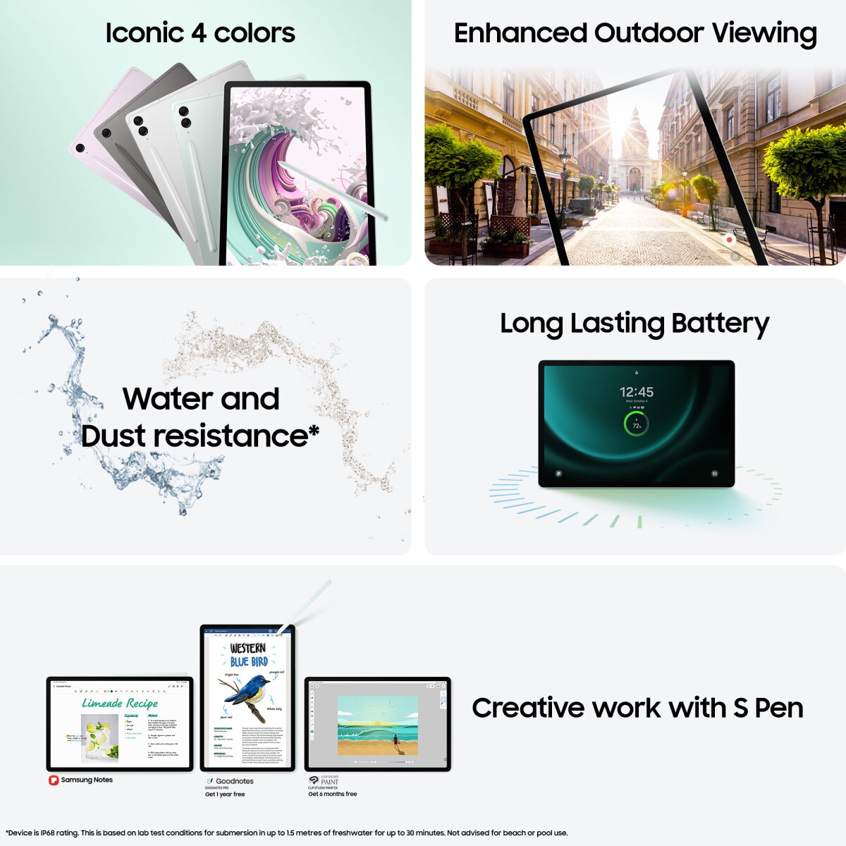 Samsung Galaxy Tab S9 FE  SM-X510NZSEEUB image gallery 1
